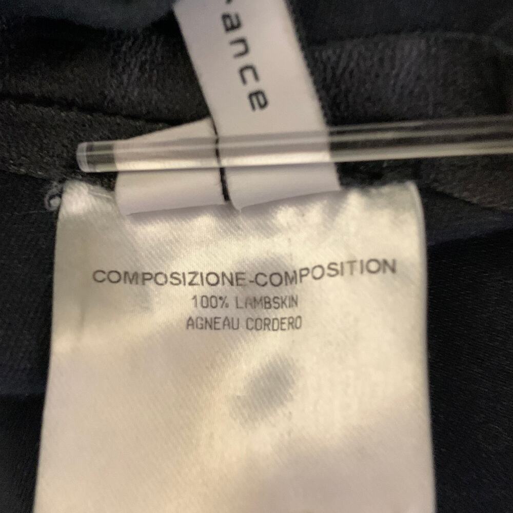BALENCIAGA Size 8 Black Leather Lambskin Slim Fit Casual Pants - Picture 8 of 9